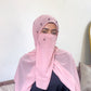 Stylish Hijab With Naqab (One Layer)