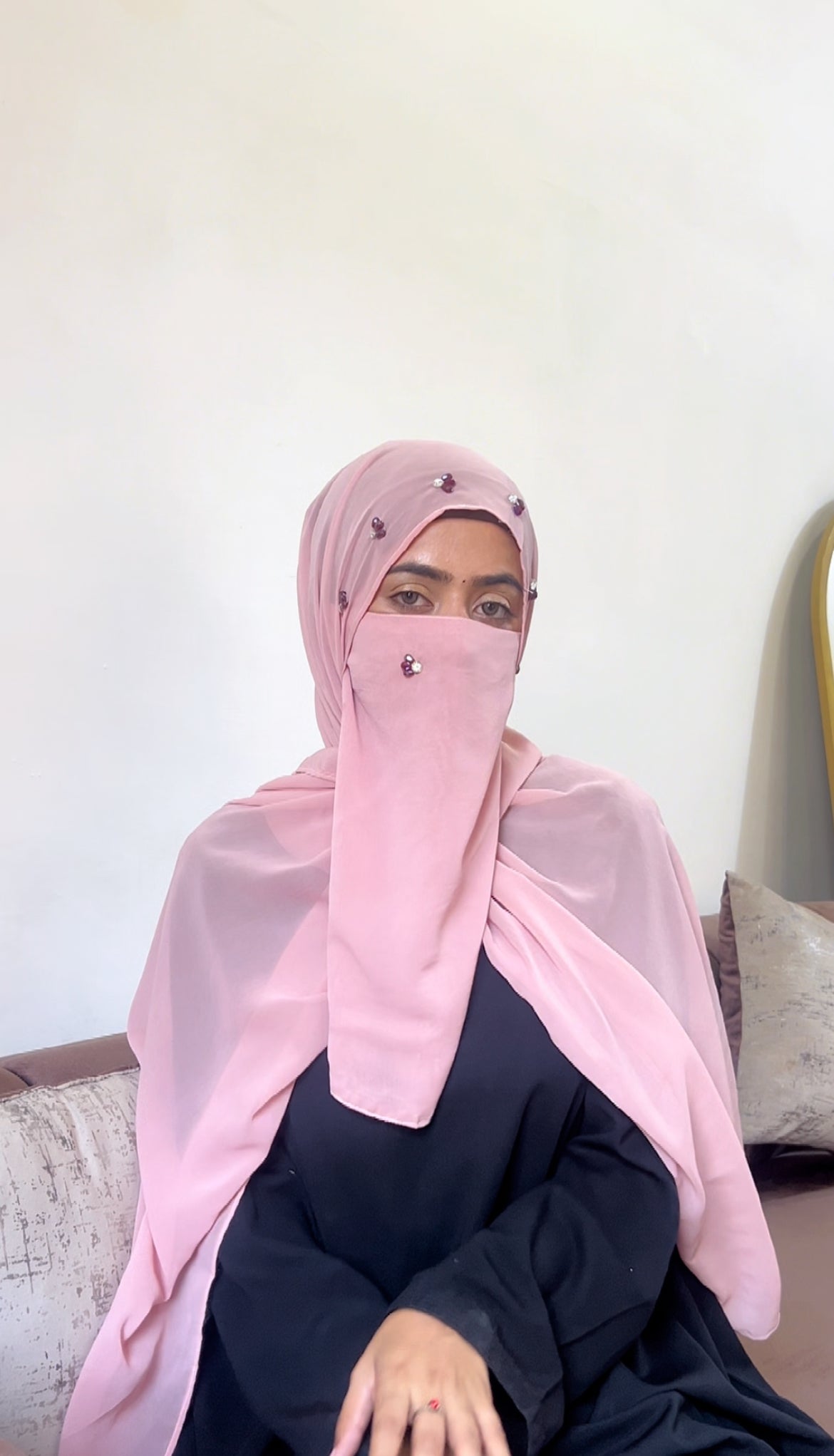 Stylish Hijab With Naqab (One Layer)