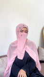 Stylish Hijab With Naqab (One Layer)