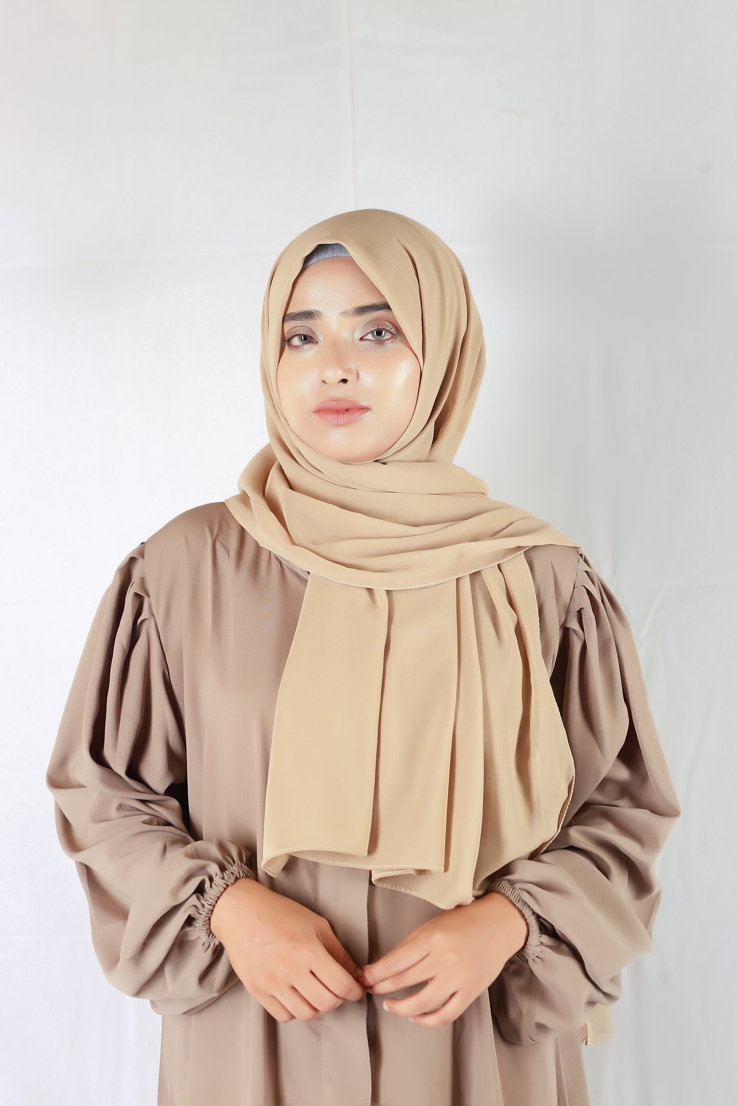 Plain Georgette Oatmeal