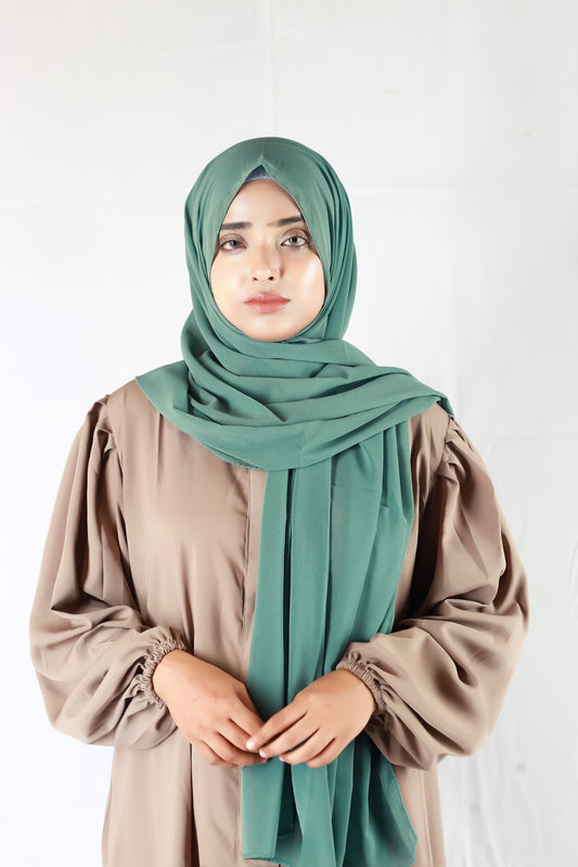 Plain Georgette Turquoisa