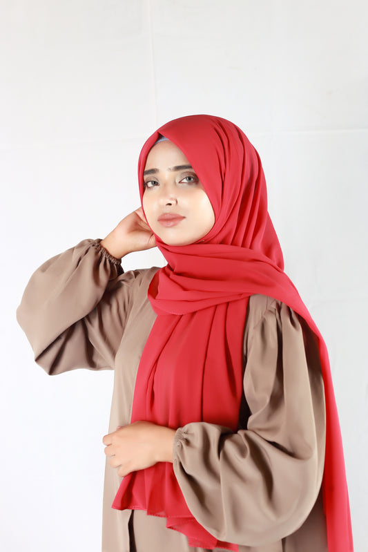 Plain Georgette Cherry