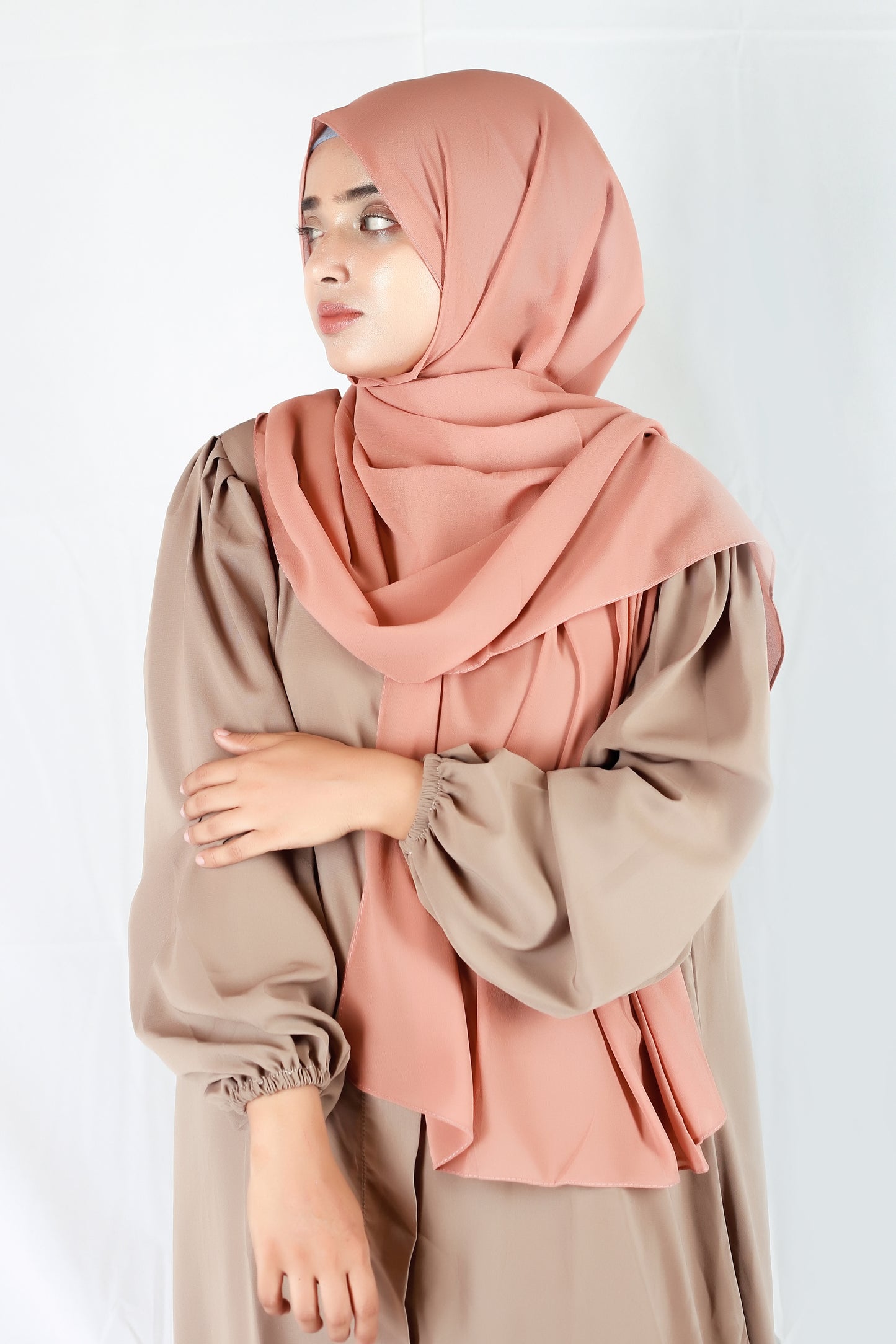 Plain Georgette Soft Peach