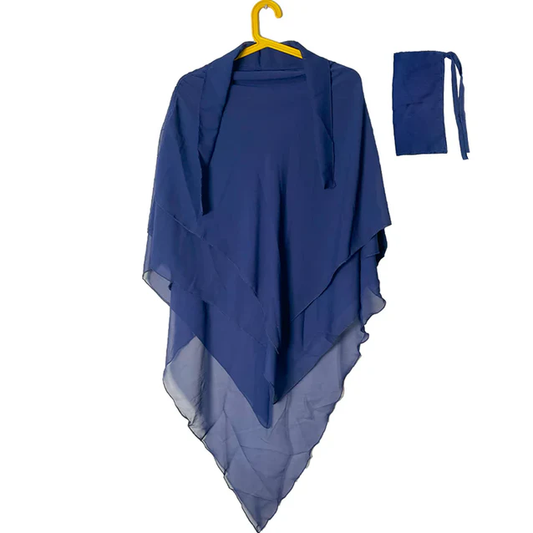 Khimmar (3 Layer) - NAVY BLUE