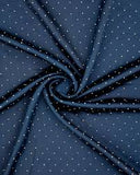 DOTED STONE SILK - NAVY BLUE