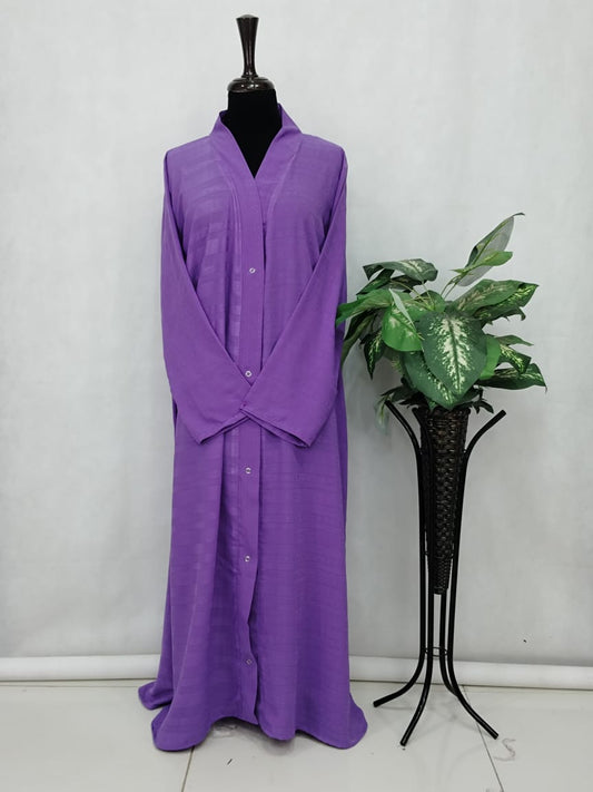 FRONT OPEN ABAYA (ARTICAL)- Violet