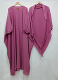 COMFY ABAYAS (KHIMAR + ABAYA)  -  PINK