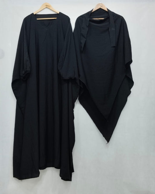 COMFY ABAYAS (KHIMAR +ABAYA) - BLACK