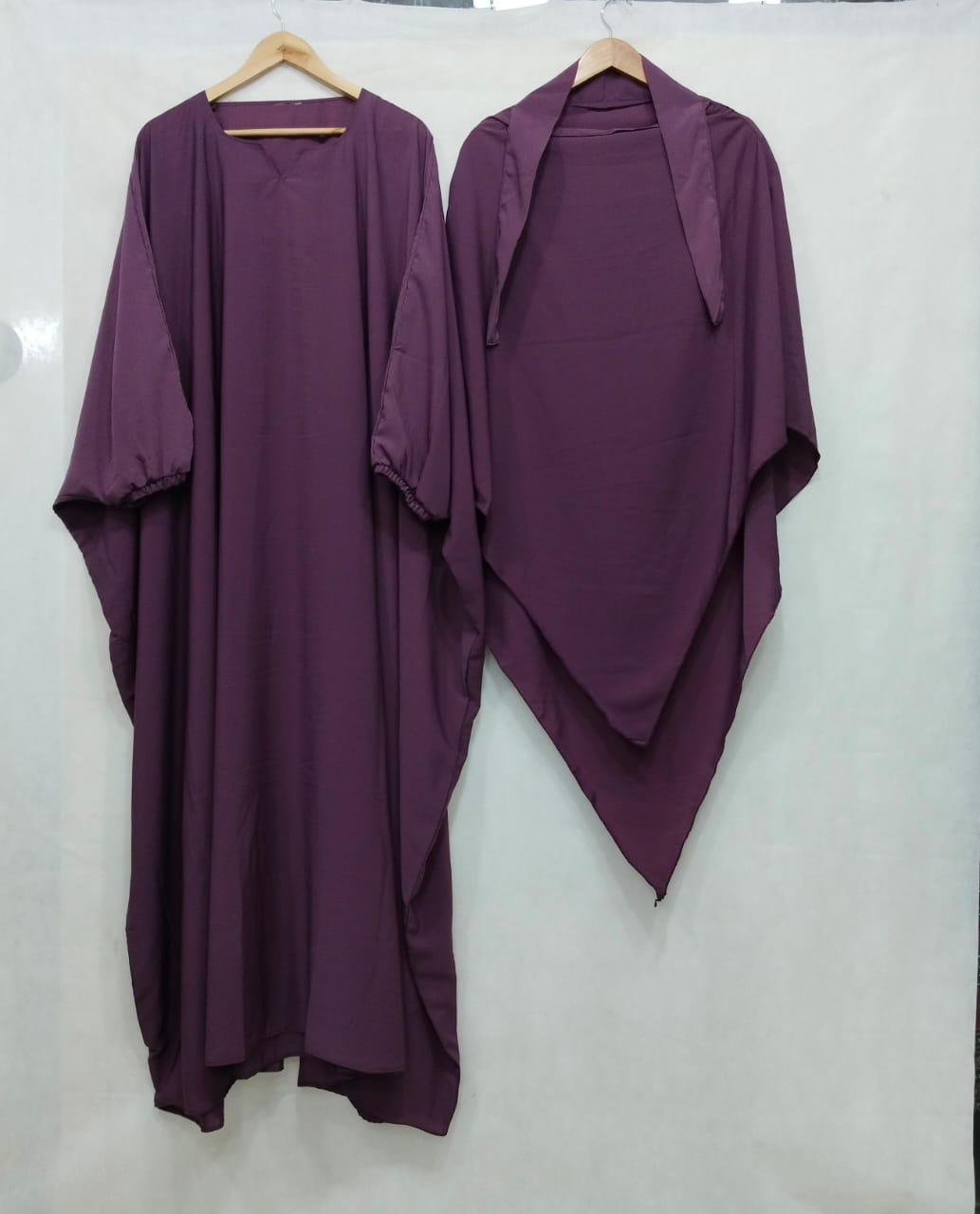 COMFY ABAYAS (KHIMAR + ABAYA)  - PURPLE