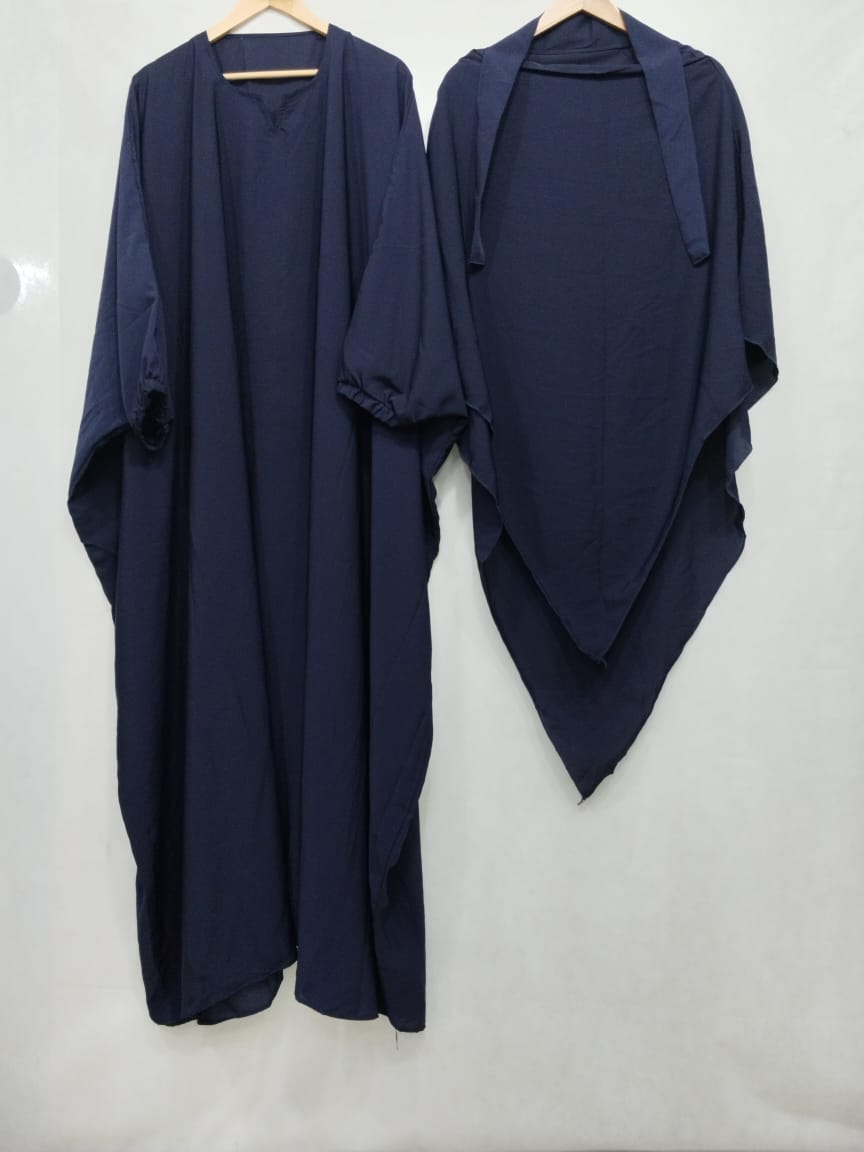 COMFY ABAYAS (KHIMAR + ABAYA)  - NAVY BLUE