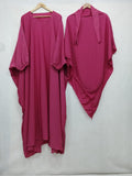 COMFY ABAYAS (KHIMAR + ABAYA)  - HOT PINK