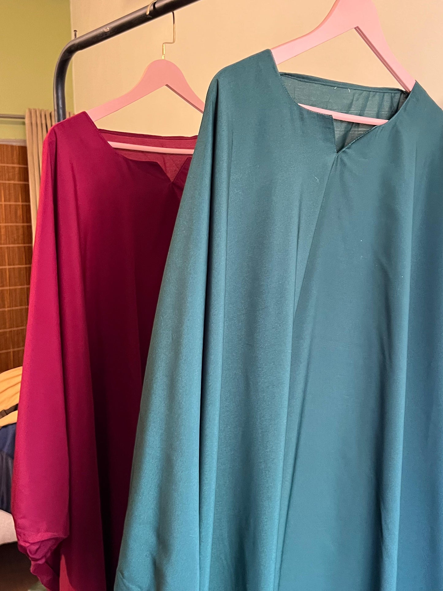 COMFY ABAYAS (KHIMAR + ABAYA)  - HOT PINK