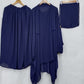 JILBAB NIQAB & SKIRT (3 PIECE)-NAVY BLUE