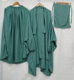 JILBAB NIQAB & SKIRT (3 PIECE)-GREEN