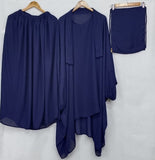 JILBAB NIQAB & SKIRT (3 PIECE)-NAVY BLUE