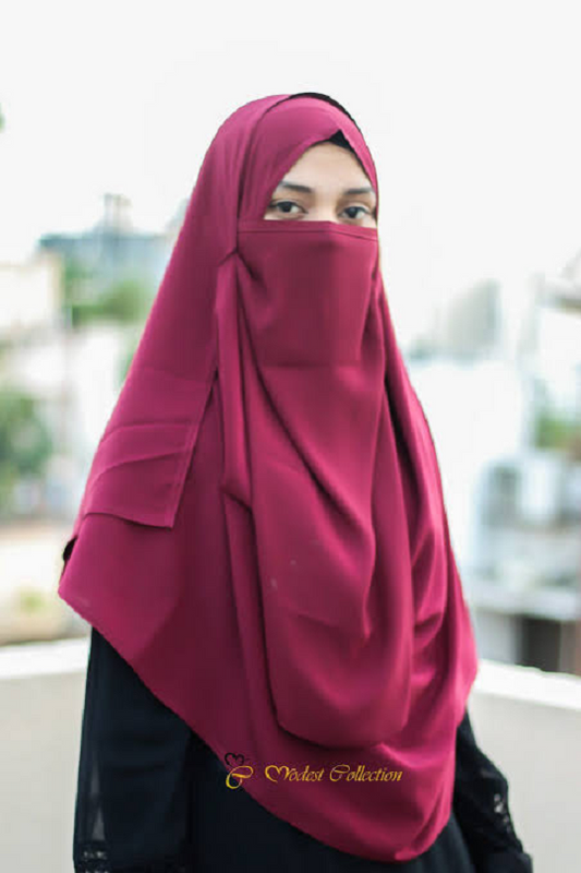 Instant Double Loop Hijab With Niqab